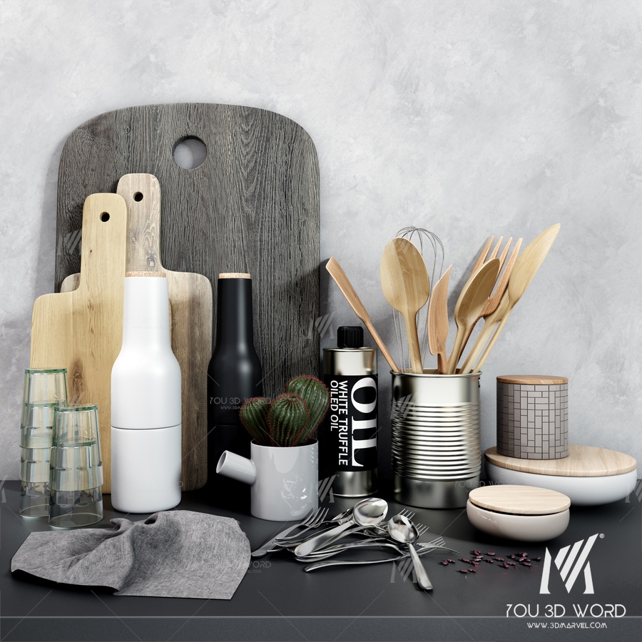 Set for kitchen decor